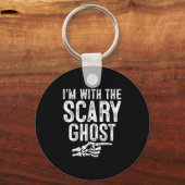 I'm With The Y Ghost Easy Costume Halloween Couple Sleutelhanger (Voorkant)