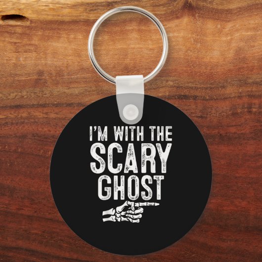I'm With The Y Ghost Easy Costume Halloween Couple Sleutelhanger (Voorkant)