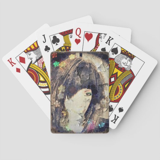 I'm with Wig Floral Bicycle Playing Cards Pokerkaarten (Achterkant)