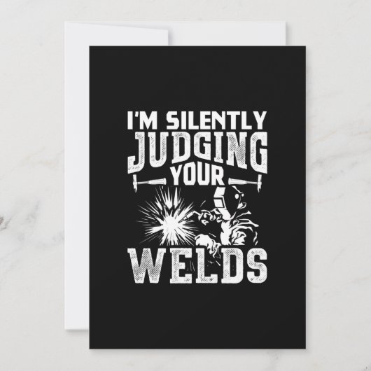 Im Zwijg je lassen beoordelen | Funny Welder Gift Aankondiging (Voorkant)