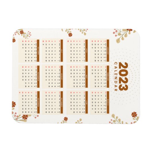 Ímã Flexível MINI CALENDAR 2023 Magneet (Horizontaal)