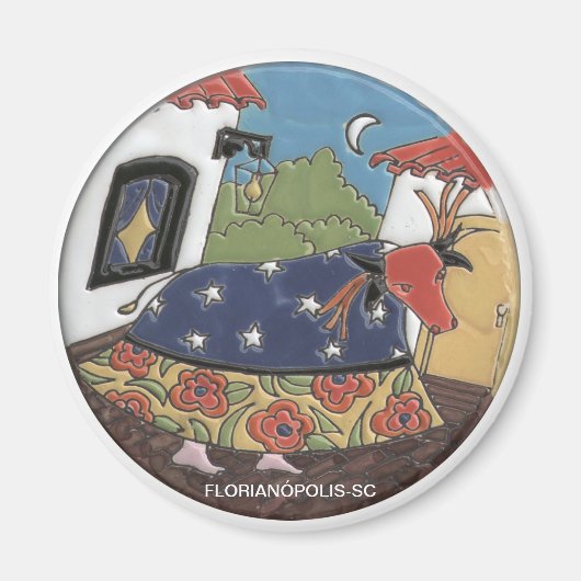 Imã redondo Boi de Mamão Magneet (Voorkant)