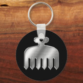 Imagawa Clan Kamon Silver Chrome Sleutelhanger (Voorkant)