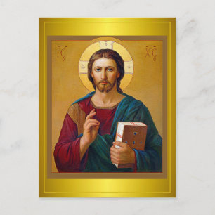 Image antique de la carte postale de Jésus Christ
