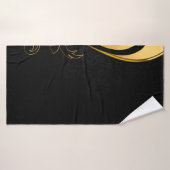 image Arrière - plan cadre or floral (Serviette de bain)