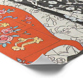Image Art déco d'une jeune femme qui brûle une let (Coin)