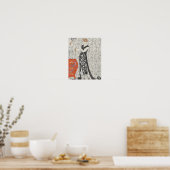 Image Art déco d'une jeune femme qui brûle une let (Cuisine)