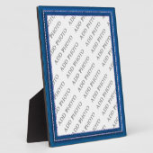 Image Cadre Bleu Ajouter Votre Plaque Photo (Côté)