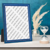 Image Cadre Bleu Ajouter Votre Plaque Photo (Côté)