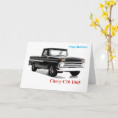 Image classique de Camion pour carte de voeux d'an (Fleur jaune)