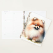 Image d'aquarelle mignonne Pomeranian (Devant avec enveloppe)