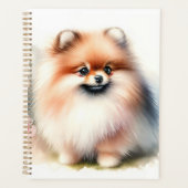 Image d'aquarelle mignonne Pomeranian (Devant)