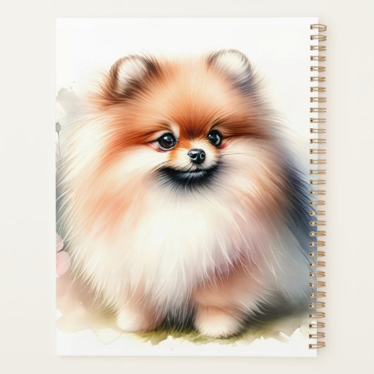Image d'aquarelle mignonne Pomeranian (Dos)