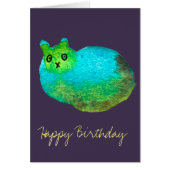 Image d'art de chat bleu gras mou (Devant)