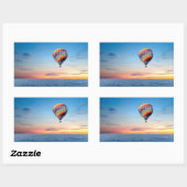 Image de ballon à air chaud pour Stickers Rectangl (Feuille)