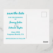 Image de bordure bleue Enregistrer la carte postal (Verso)