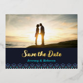 Image de bordure bleue Enregistrer la carte postal (Recto)