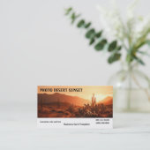 Image de carte de visite de coucher de soleil du d (Debout devant)
