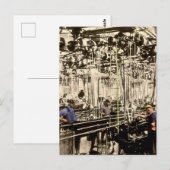 Image de carte postale de travailleurs d'usine vin (Devant / Derrière)