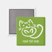 Image de chat aimant de couleur personnalisé (Recto/Verso)