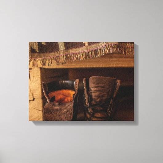 Image de chaussures rustiques sur toile (Recto)