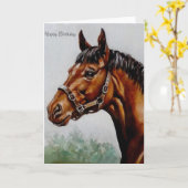 Image de cheval pour la carte de voeux d'anniversa (Fleur jaune)