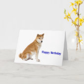 Image de chien pour la carte de voeux d'anniversai (Fleur jaune)