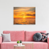 Image de coucher de soleil sur la plage sur toile (Insitu(Salon))