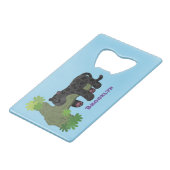 Image de dessin animé de chat en panthère noire ja (Devant Angle)