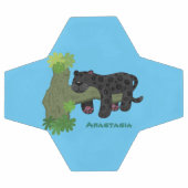 Image de dessin animé de chat en panthère noire ja (Plat)