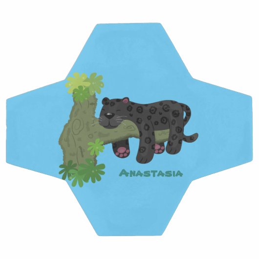 Image de dessin animé de chat en panthère noire ja (Plat)