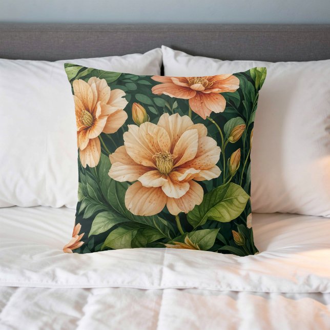 Image de fleur n° 18, série florale, coussin jeté (Créateur téléchargé)