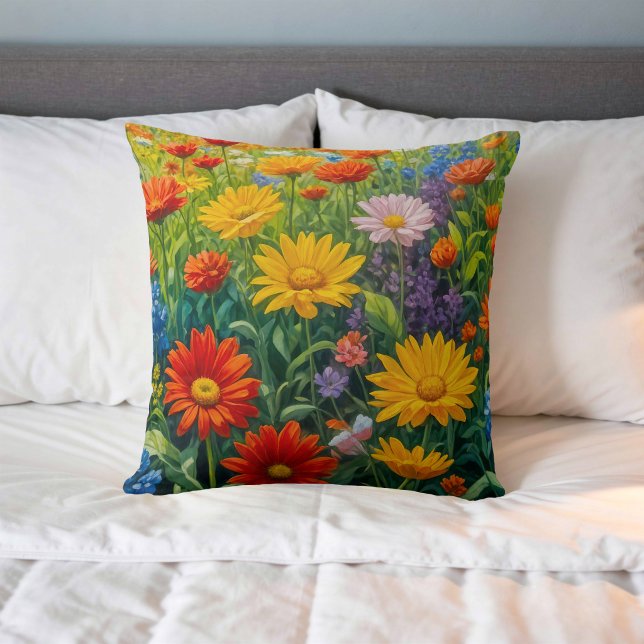 Image de fleur n° 21, série florale, coussin jeté (Créateur téléchargé)