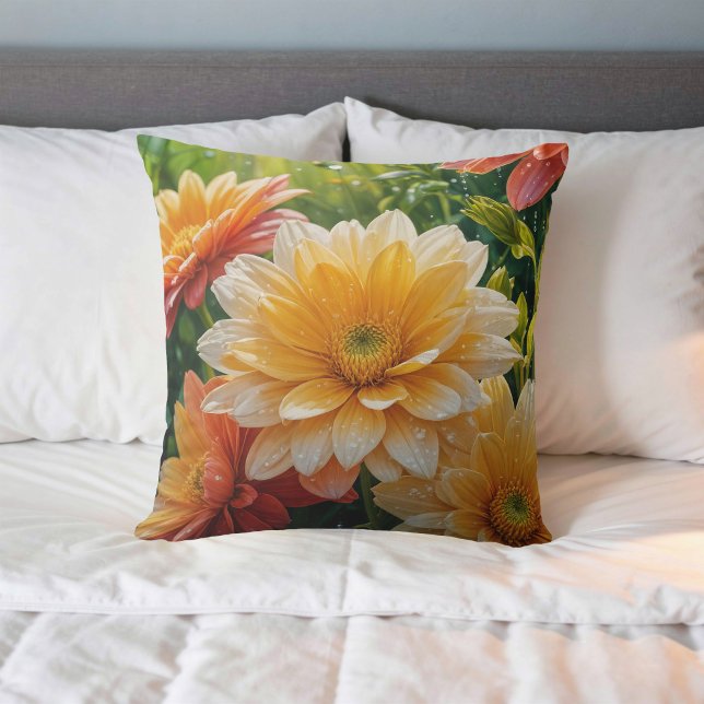 Image de fleur n° 45, série florale, coussin jeté (Créateur téléchargé)