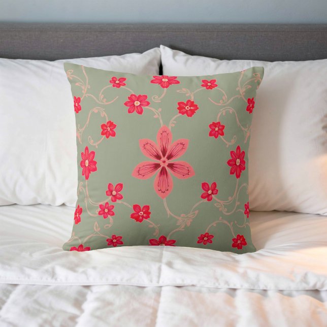 Image de fleur n° 5, série florale, coussin jeté (Créateur téléchargé)