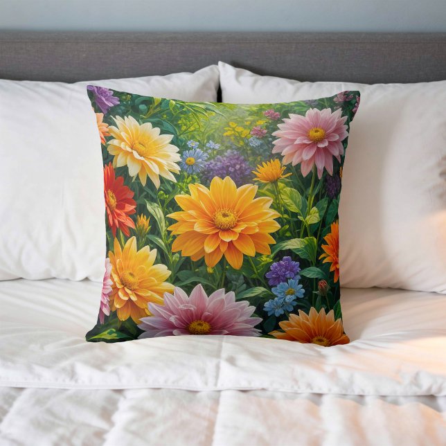 Image de fleurs n° 29, série florale, coussin jeté (Créateur téléchargé)