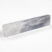 Image de fond de sable - Plaque de nom de bureau -