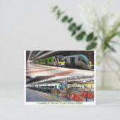 Image de la gare pour carte postale (Debout devant)