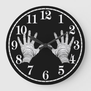 Image de la main effrayant pour horloge murale acr