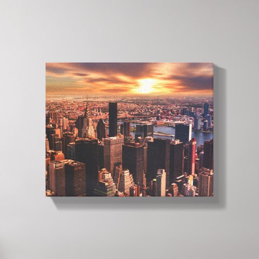 Image de la skyline de la ville sur toile (Recto)