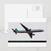Image de l'avion Airbus pour carte postale (Devant / Derrière)