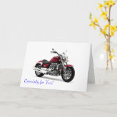 Image de moto pour carte de voeux (Fleur jaune)