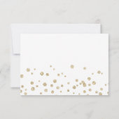 Image de paillettes dorées et RSVP de mariage mode (Dos)