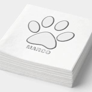 Image de patte de chien personnalisée avec feuille