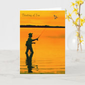 Image de pêche en vol pour carte de voeux (Fleur jaune)