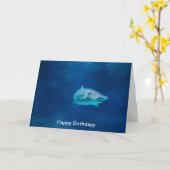 Image de requin pour la carte de voeux d'anniversa (Fleur jaune)