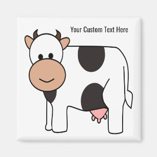 Image de vache aimant de texte personnalisé