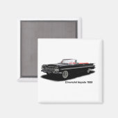 Image de voiture classique pour aimant Carré 2 pou (Recto/Verso)
