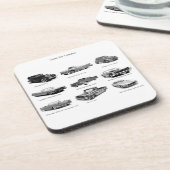 Image de voiture classique pour dessous de verre e (Côté gauche)