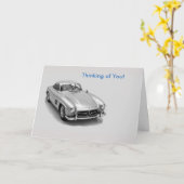 Image de voiture classique pour la carte de voeux  (Fleur jaune)